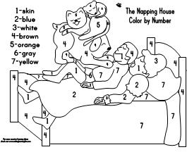 Napping House Coloring Page
