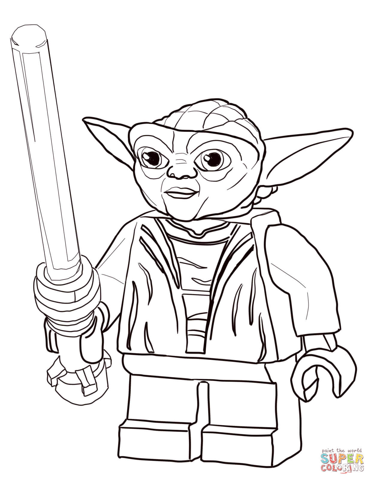 Lego Star Wars Master Yoda coloring page | Free Printable Coloring ...