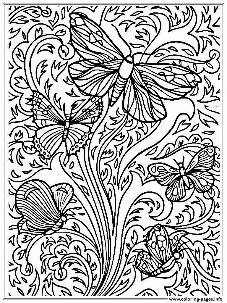 Print Free Printable Adult Butterfly Sheet Coloring pages