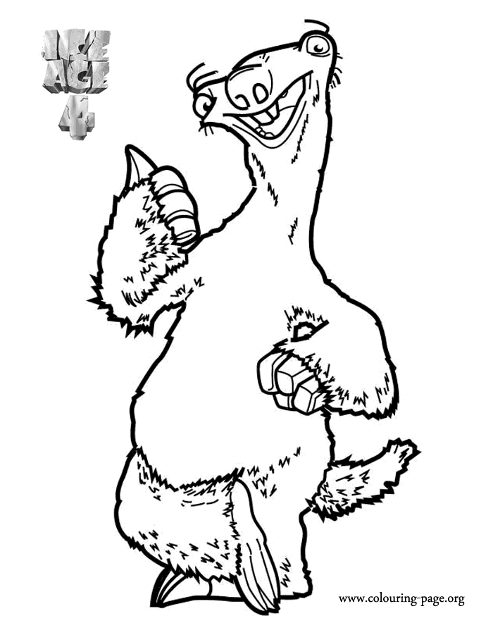 Ice Age Coloring Page - Coloring Pages for Kids and for Adults
