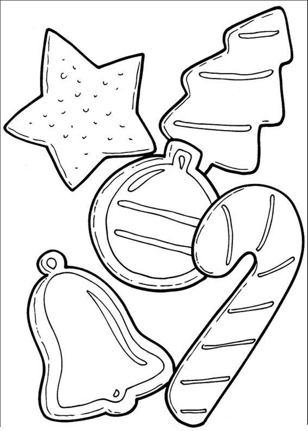 Christmas Cookies Coloring Pages On A Plate - Coloring Pages For ...