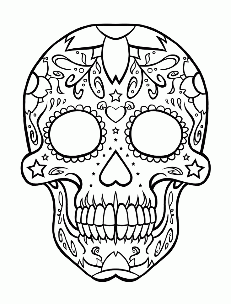 Related Skull Coloring Pages item-12783, Skull Coloring Pages ...