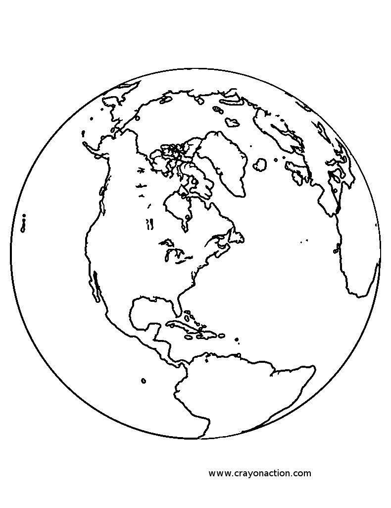 Globe Coloring | Free Coloring Pages on Masivy World