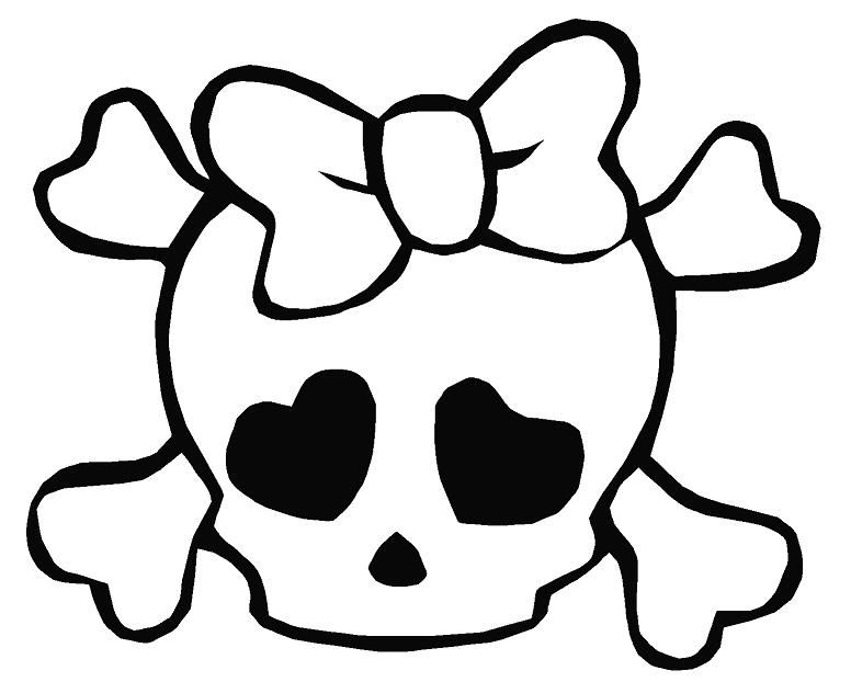 Skull Pictures To Color - Coloring Pages for Kids and for Adults