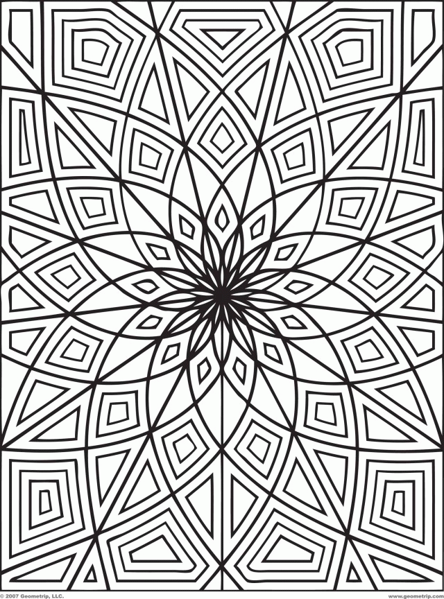 Intricate Geometric Coloring Pages | Only Coloring Pages