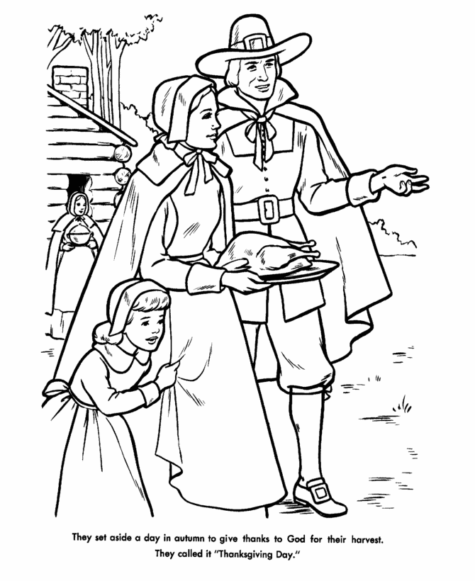 Bible Printables: The First Thanksgiving Coloring pages