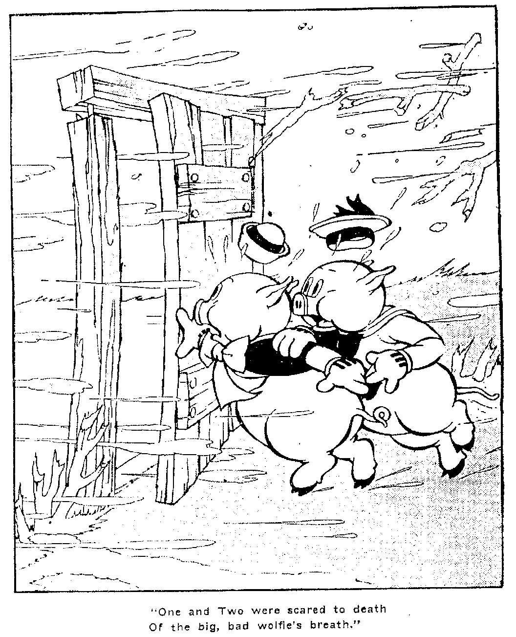 Black White And The Three Little Pigs Coloring Pages - Coloring ...