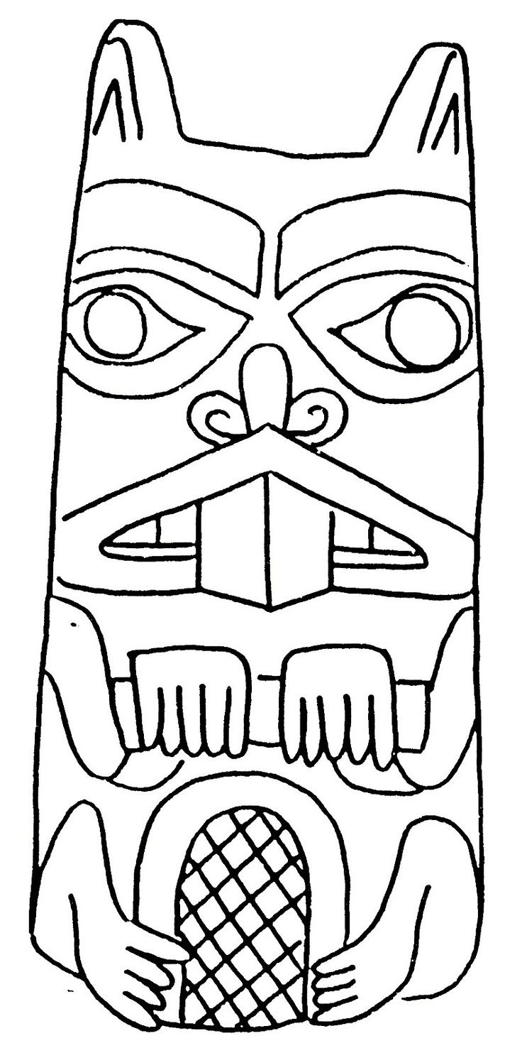 Related Totem Pole Coloring Pages item-8066, Totem Pole Coloring ...