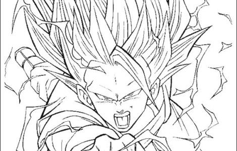 Goku Super Saiyan 10 - Coloring Pages for Kids and for Adults