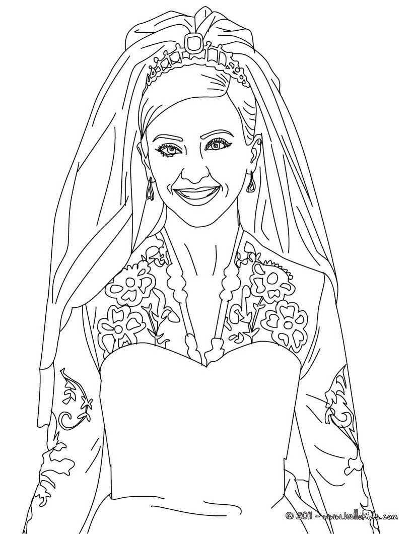 KATE and WILLIAM coloring pages - Kate Middleton