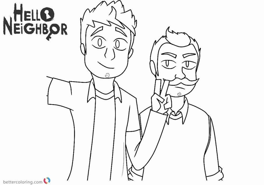 Hello Neighbor Coloring Page Unique Hello Neighbor Coloring Pages the  Player Nicky and Mr P… in 2020 | Coloring pages, Pokemon coloring pages,  Free printable coloring pages