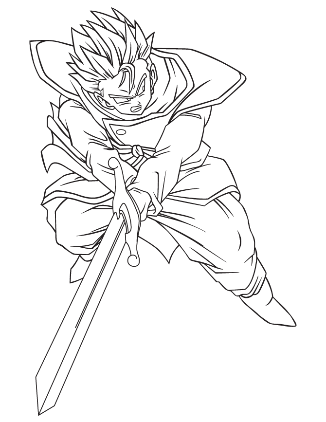 Free Printable Dragon Ball Z Coloring Pages | H & M Coloring Pages ...