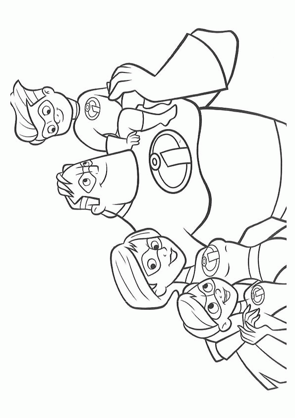 Disney the incredibles coloring pages download and print for free