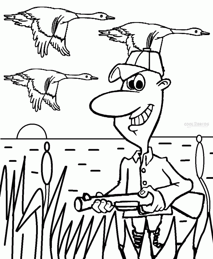 Get Free Deer Hunters Coloring Pages - Widetheme