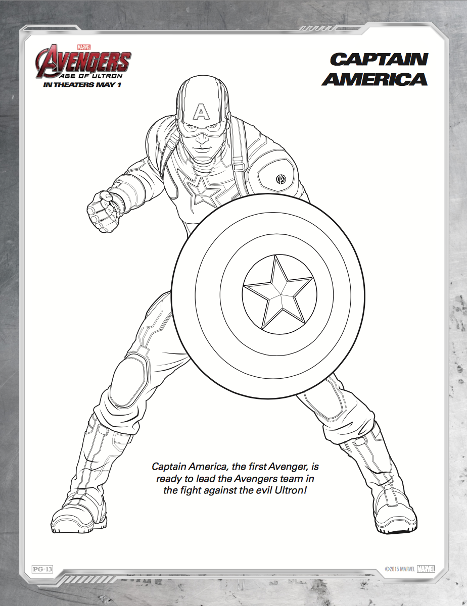 Free printable Avengers: Age of Ultron coloring sheets - Hispana ...
