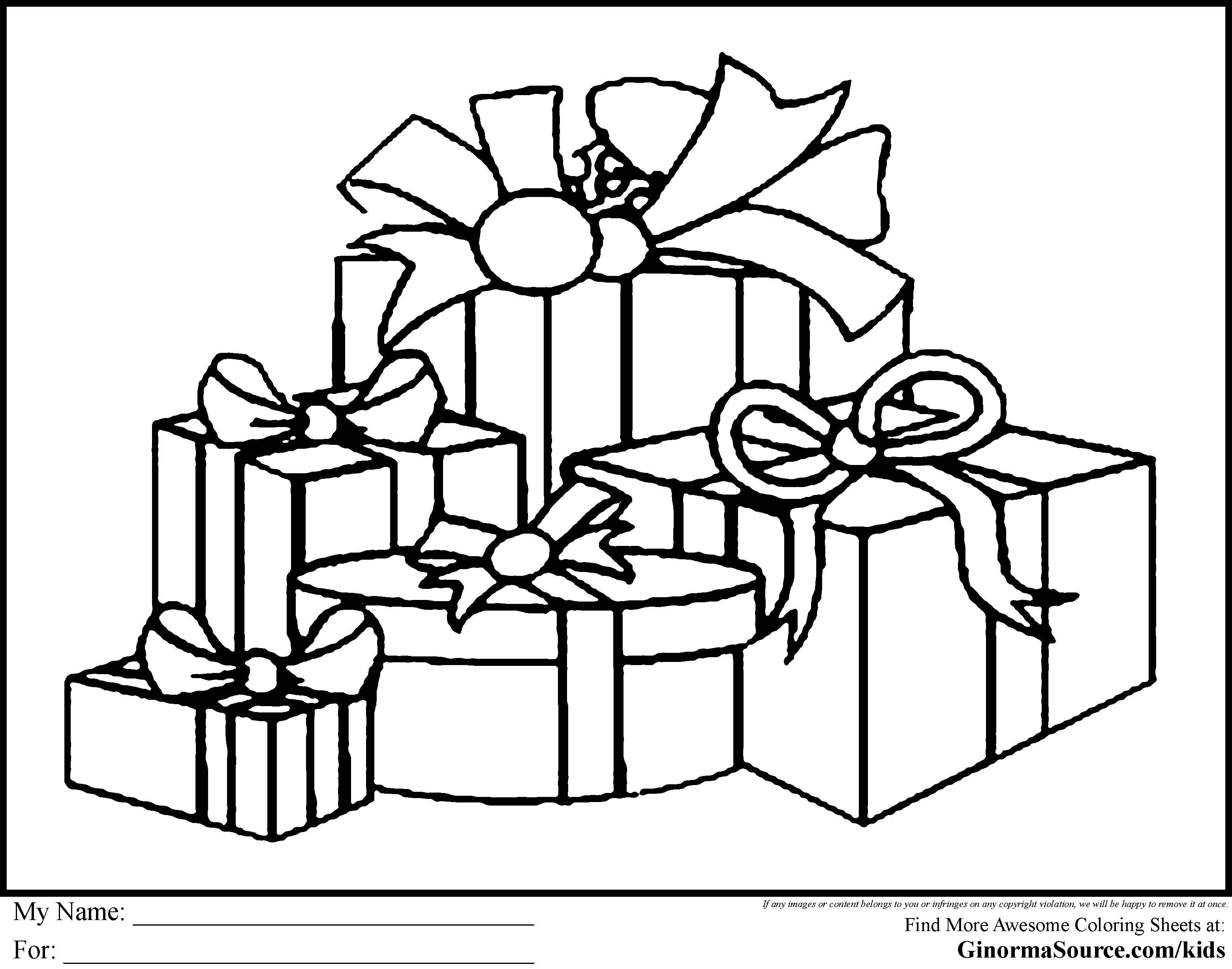 Christmas Present Coloring Pages - Coloring Pages For All Ages