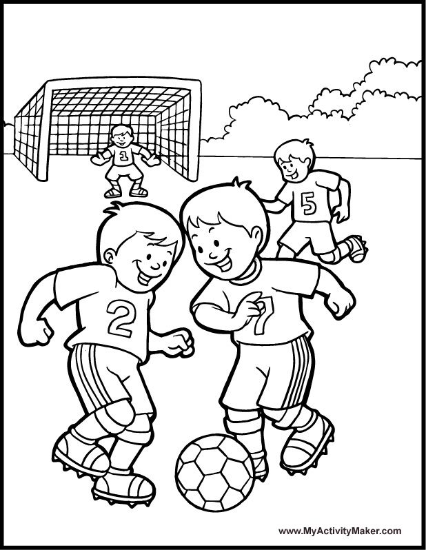Soccer coloring pages 2 / Soccer / Kids printables coloring pages