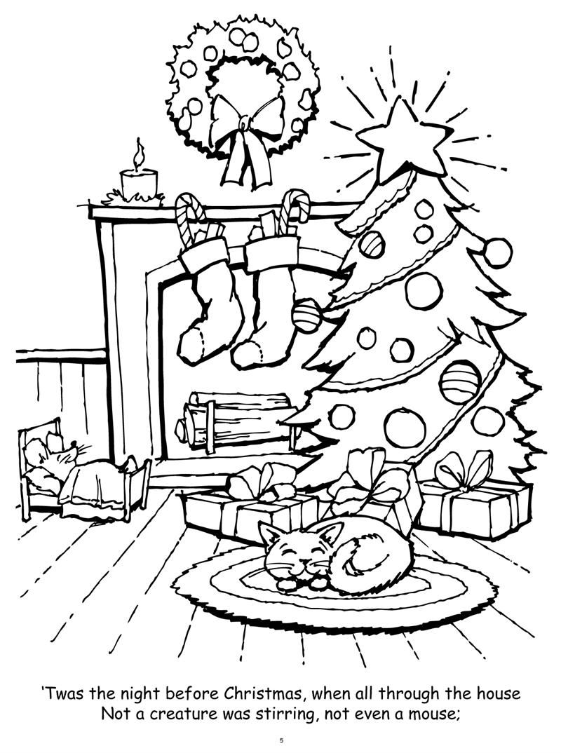 Twas The Night Before Christmas Coloring Book - Coloring Pages for ...