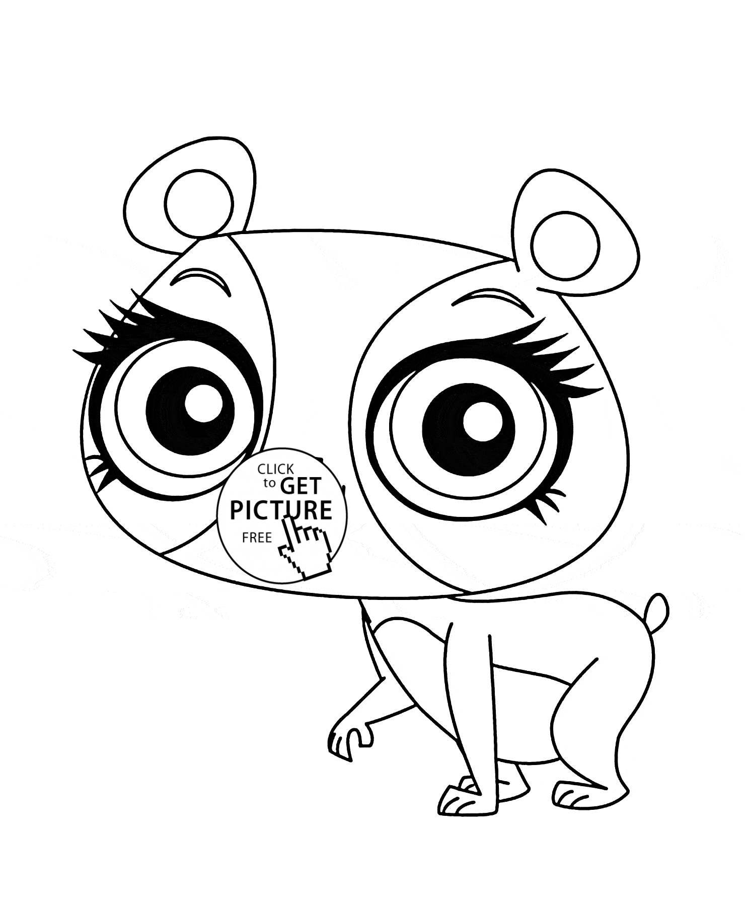 Littlest Pet Shop Penny Ling coloring page for kids, animal ...