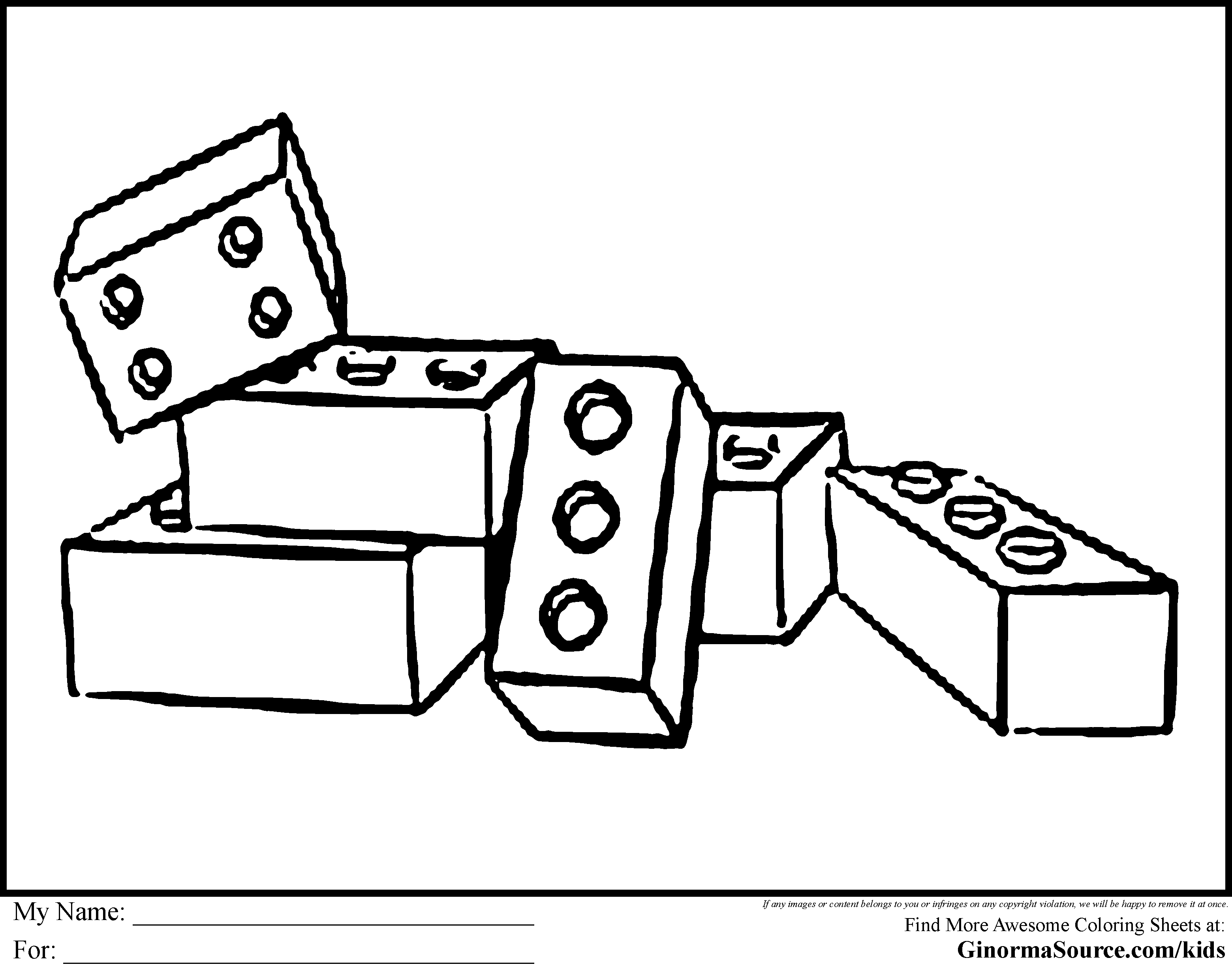 Lego Blocks Coloring Pages - HiColoringPages