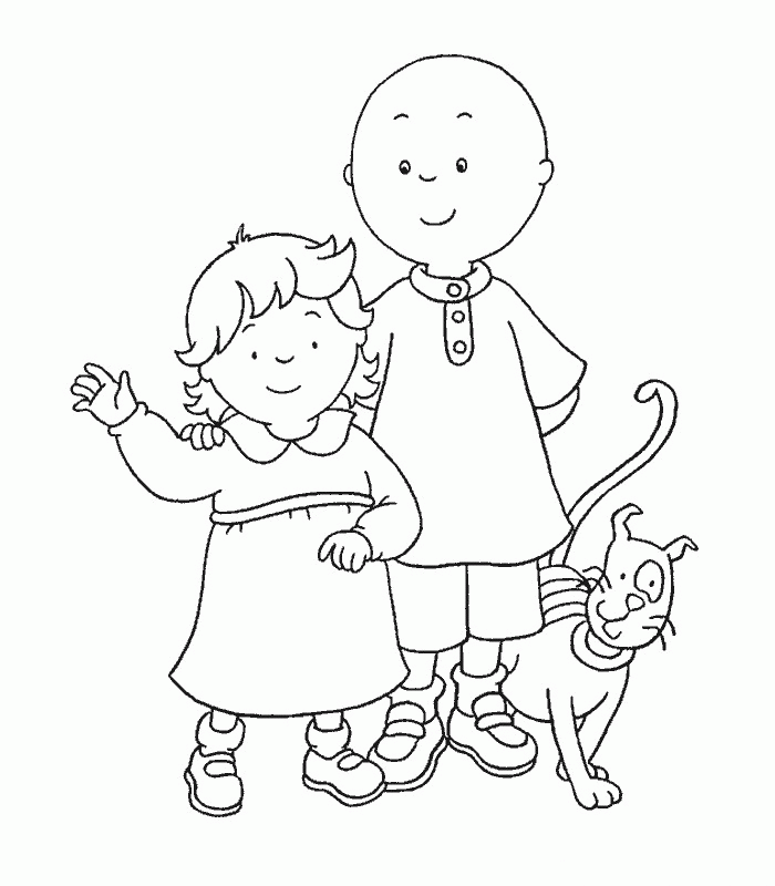 Caillou Coloring Pages Swimming - Coloring Pages For All Ages