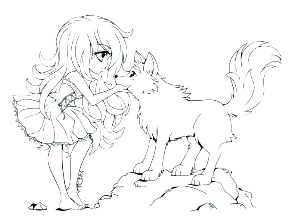 Coloring pages wolf girl drawings cute fox anime Anime wolf girl coloring  pages at getdrawings free download | Doralynne.mylaserlevelguide.com