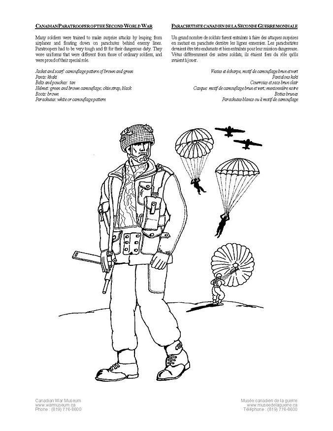 Coloring page canadian paratrooper - img 4230.