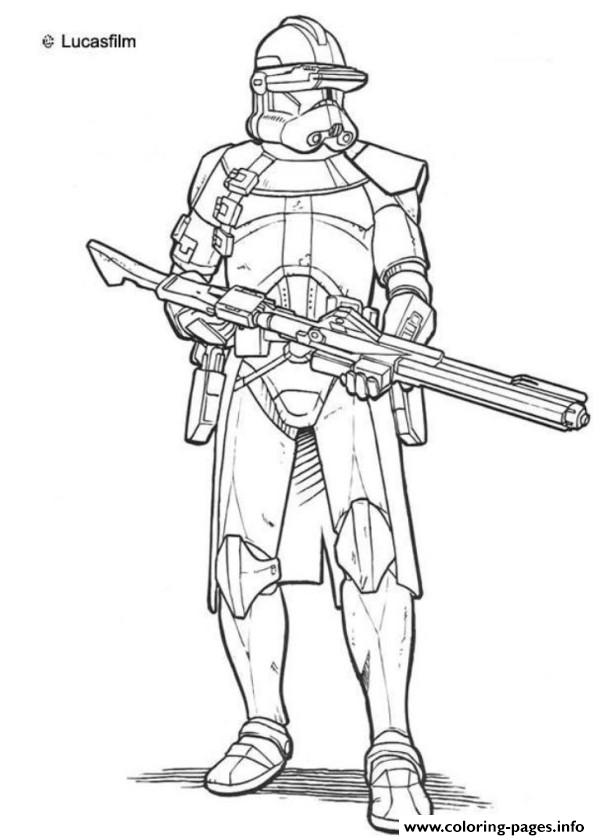 Print star wars clone troopers Coloring pages