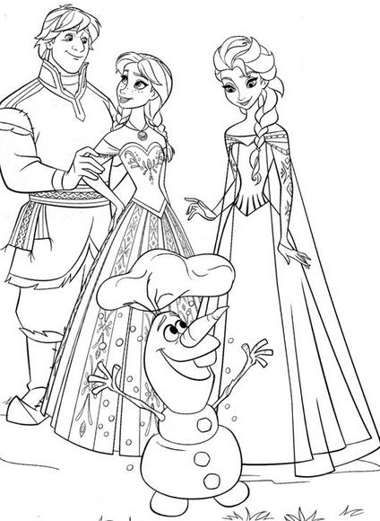 My Family Fun - Frozen Coloring Pages The characters of ...