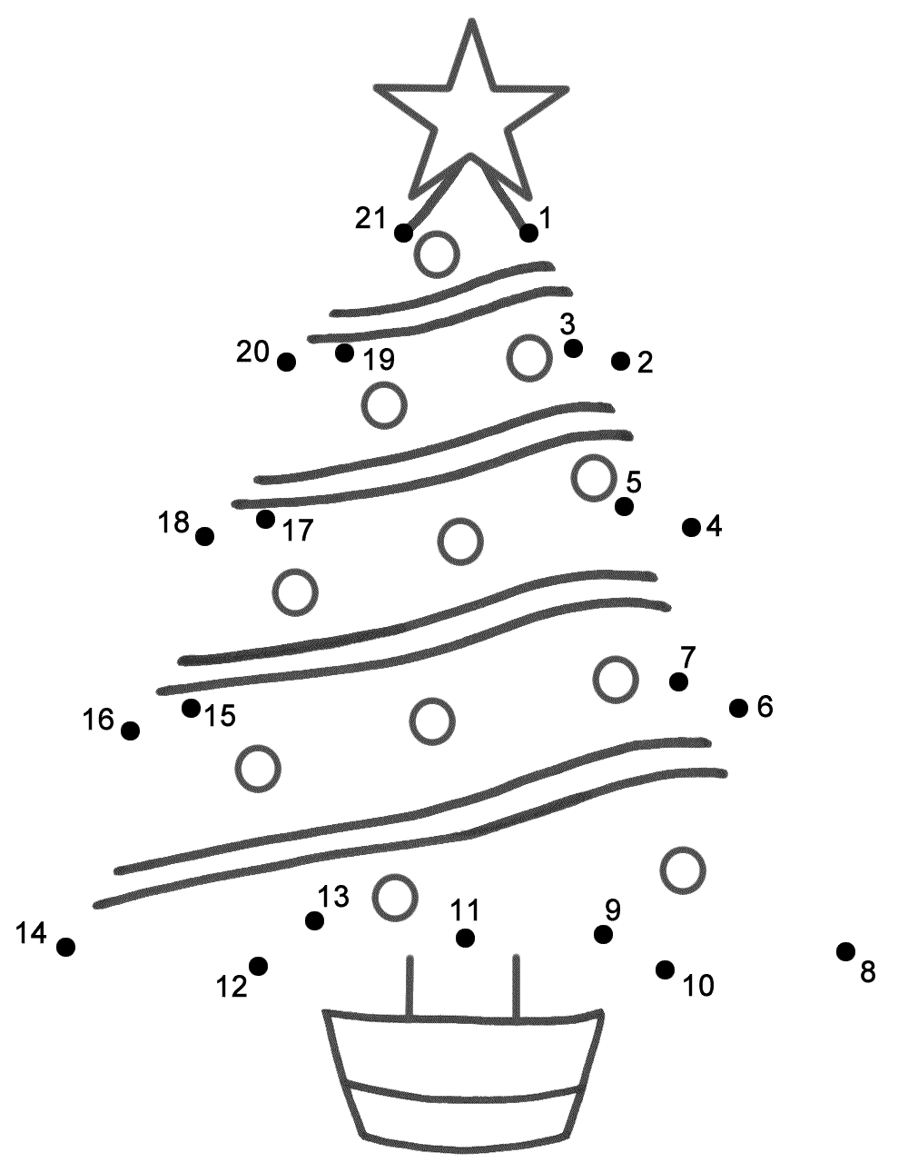 Christmas Tree - Connect the Dots, count by 1
