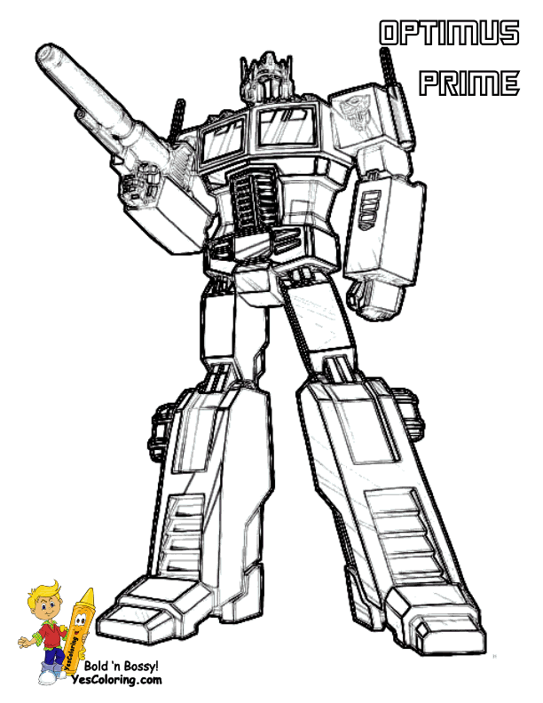 Tenacious Transformers Coloring Page | YesColoring.com | Free