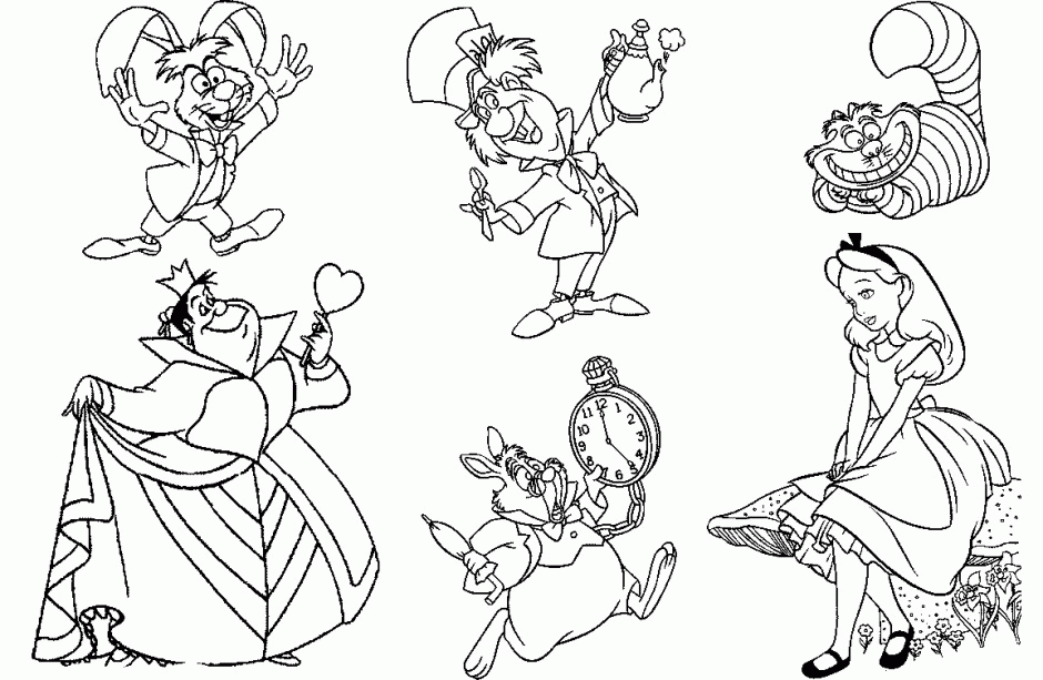 Alice In Wonderland Coloring Book Pages 197 Free Printable 293545