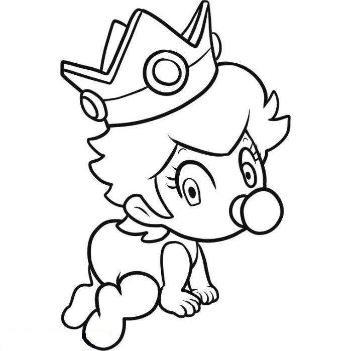 Print Baby Princess Peach Mario Kart Wii Coloring Pages or