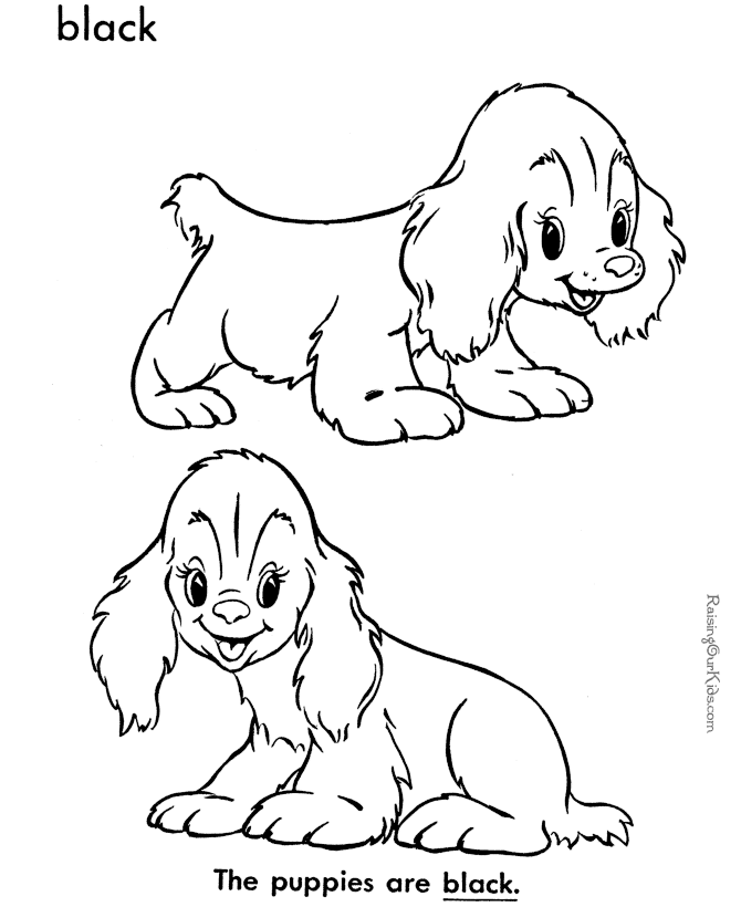 Puppy dog sheets to print and color too!