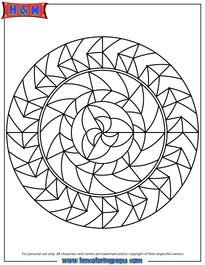 Abstract Pattern Mandala Coloring Page | H & M Coloring Pages
