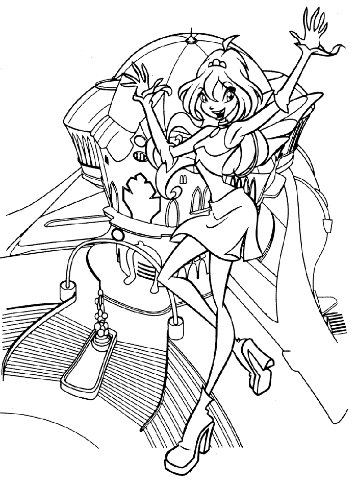 Winx Club Coloring Pages For Kids. Print and Color the Pictures