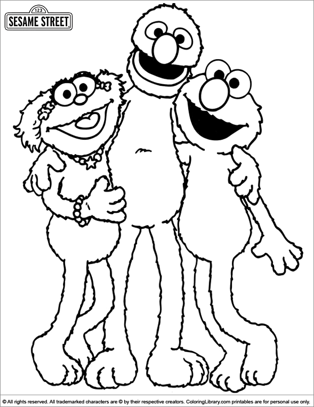Sesame Street coloring pages in the Coloring Library