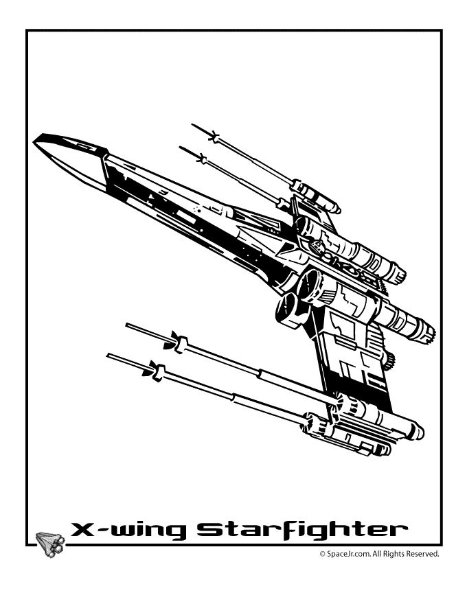 star wars ships coloring pages xwing fighte cartoon