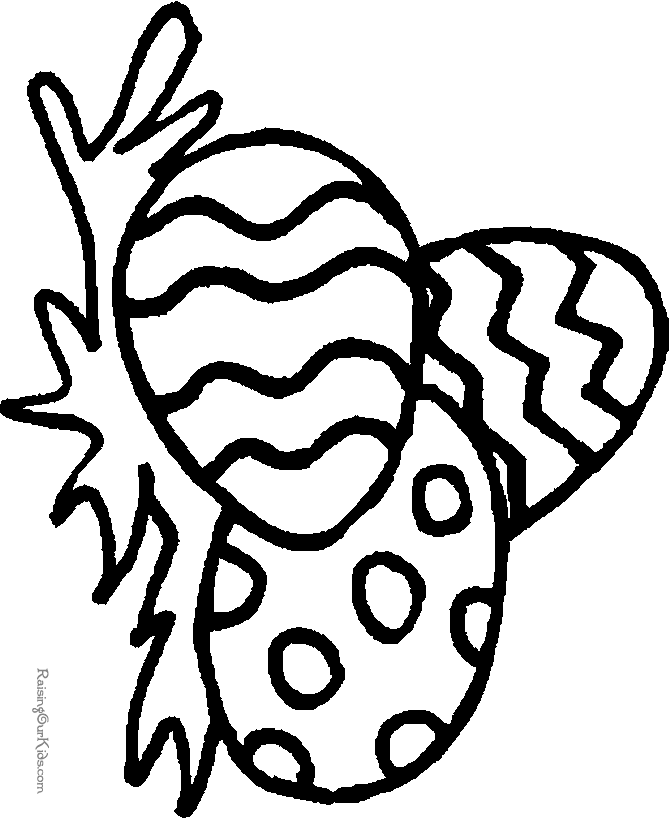 Preschool Kid Coloring Page for Easter - 007