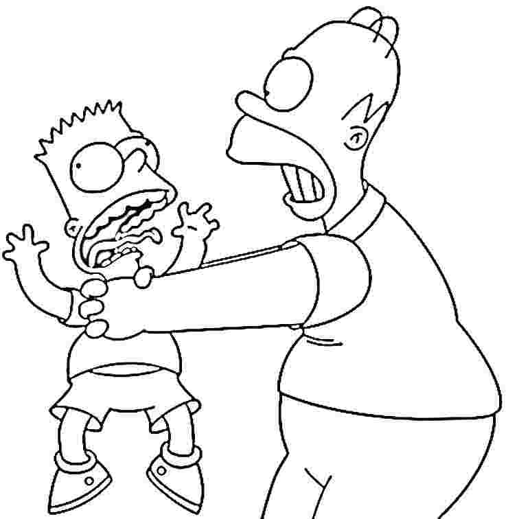 Homer and bart Simpson coloring pages | Coloring Pages