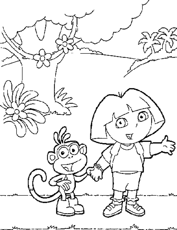 Dora Halloween Coloring Pages - Free Printable Coloring Pages