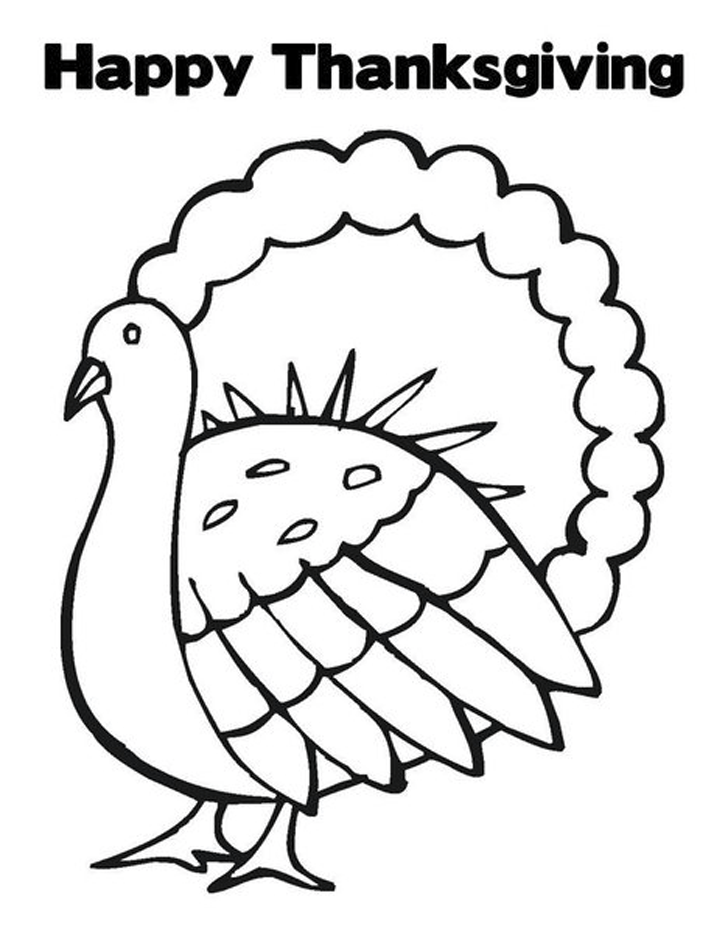 Happy Thanksgiving Turkey Coloring Pages Printables - Picture 11
