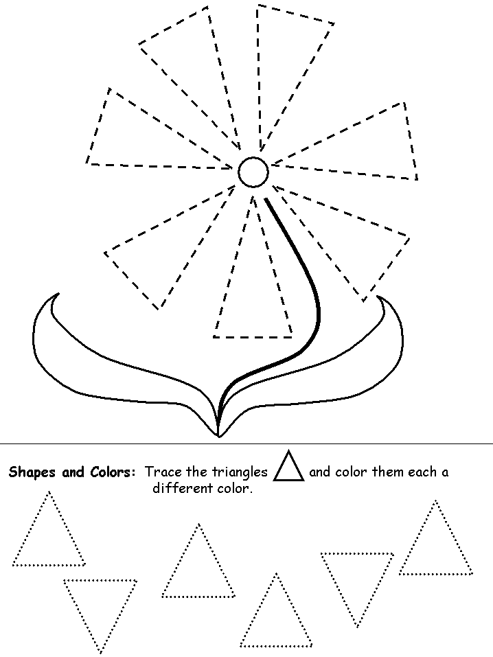 Shape Of Triangle Coloring Pages To Print: Shape Of Triangle
