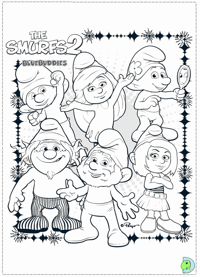 The Smurfs 2 Coloring page- DinoKids.