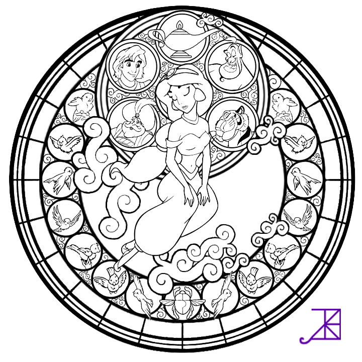 Giselle Stained Glass -line art- by Akili-Amethyst on deviantART
