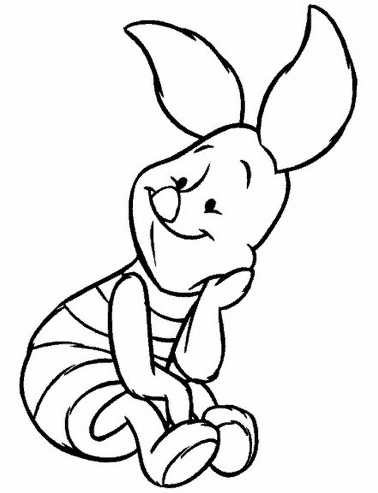 Winnie the Pooh Coloring Pages: Piglet | Playsational