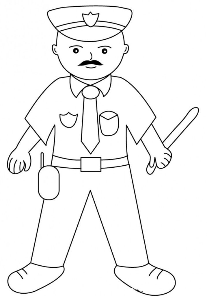 The Policeman Coloring Pages - Kids Colouring Pages