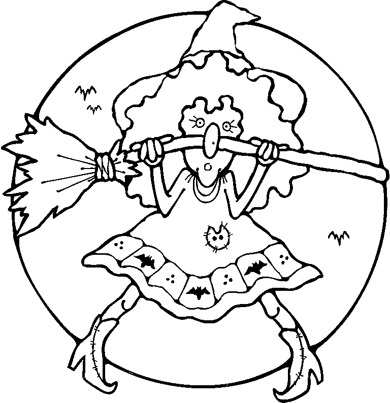 Halloween Witch Coloring Sheets - Wallpapers and Images