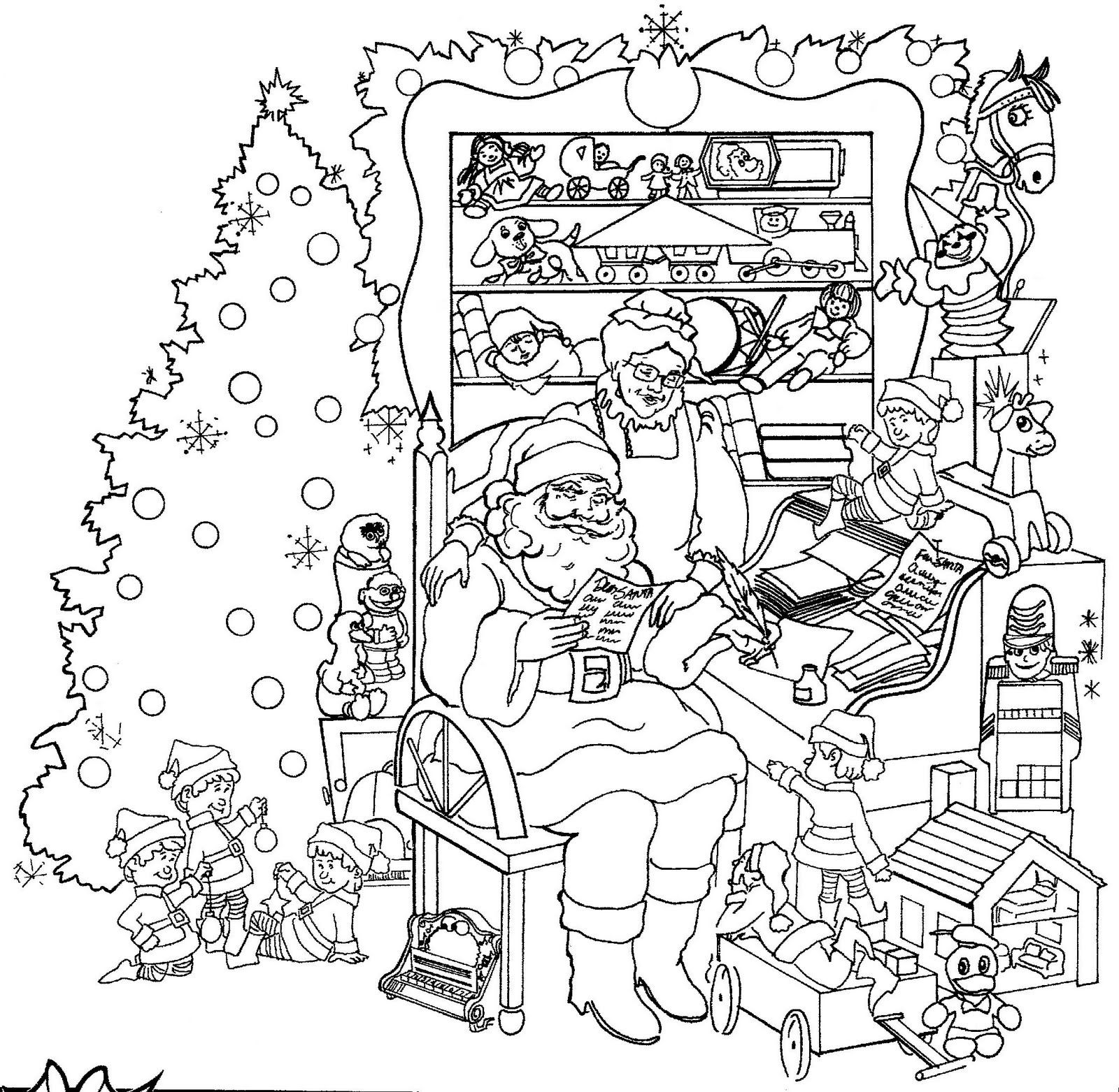 Christmas Adult Coloring Page