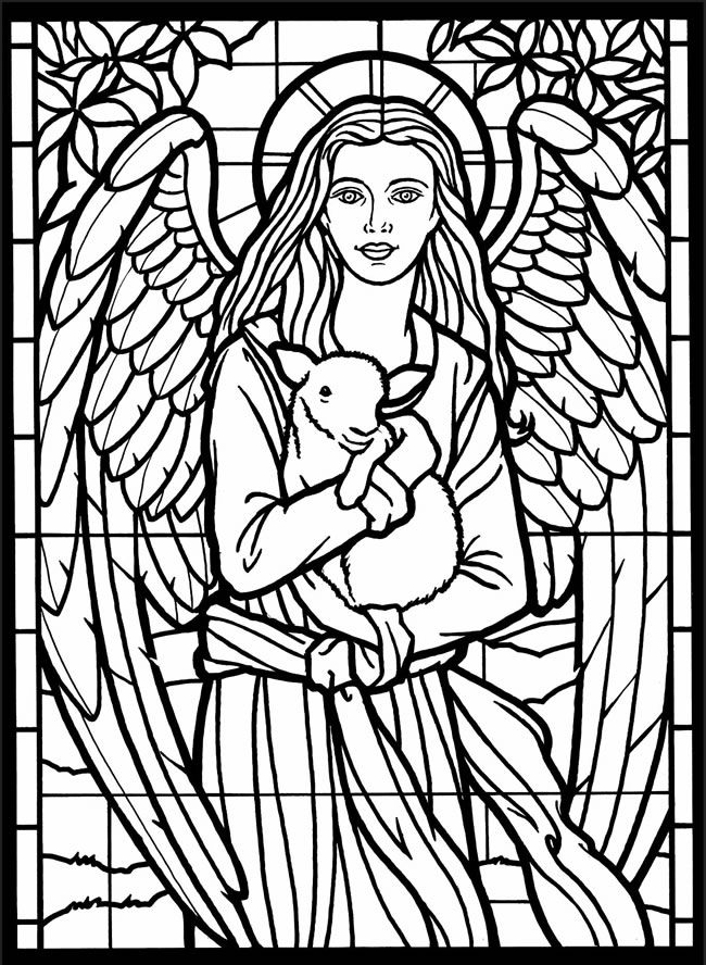 Printable Stained Glass Window Coloring Page - Coloring Pages for ...